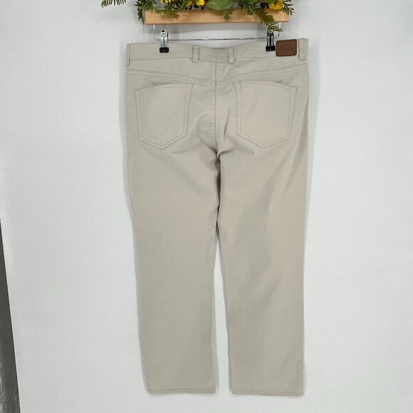 Peter Millar Prima Cotton & Spandex Pants Size 34/30 Tan Khaki - Picture 2 of 5